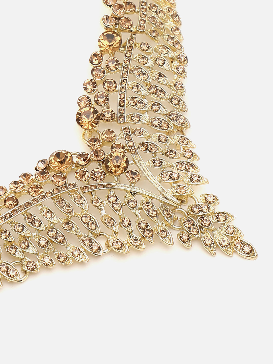 SOHI GOLD PLATED STONES JEWELLERY SET