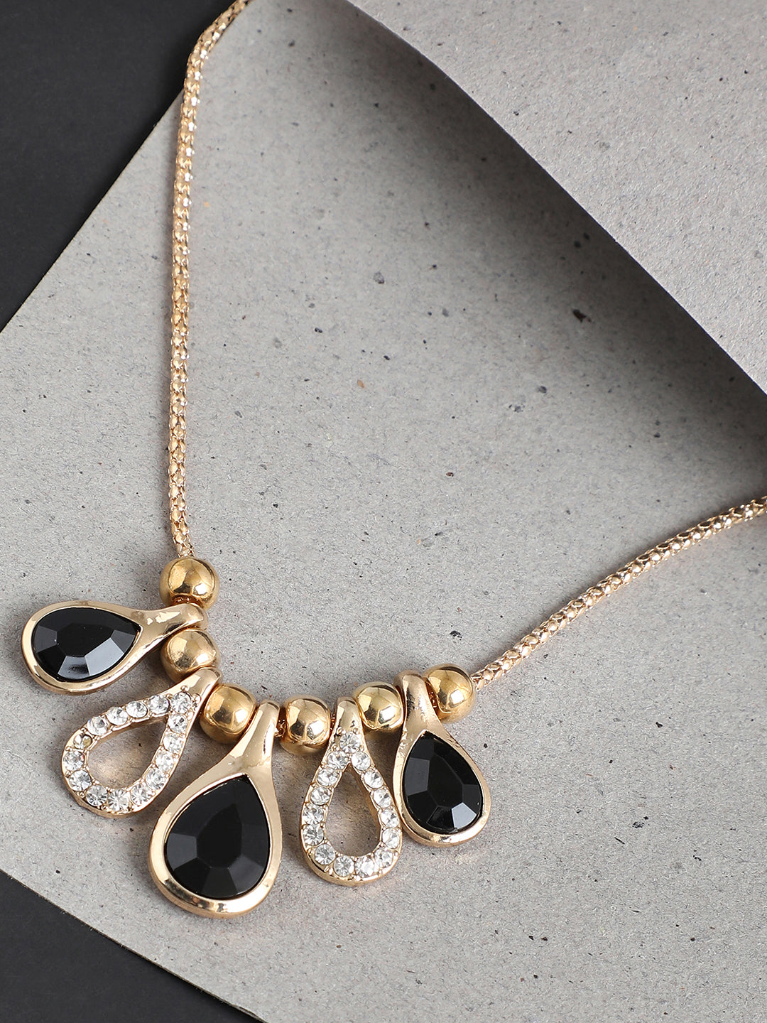 Gold Plated Party Designer Stone Necklace For Women