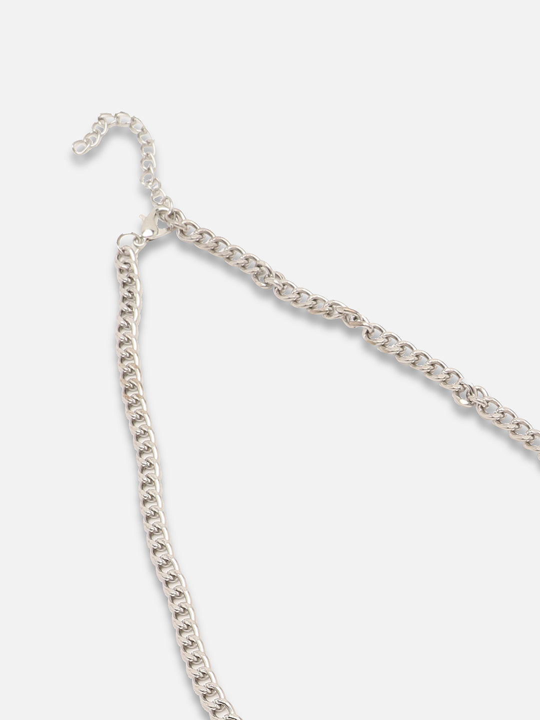 SILVER PLATED PARTY DESIGNER STONE NECKLACE FOR WOMEN