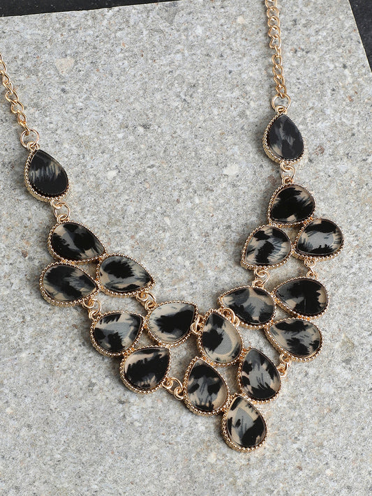 Gold Plated Party Designer Stone Necklace For Women