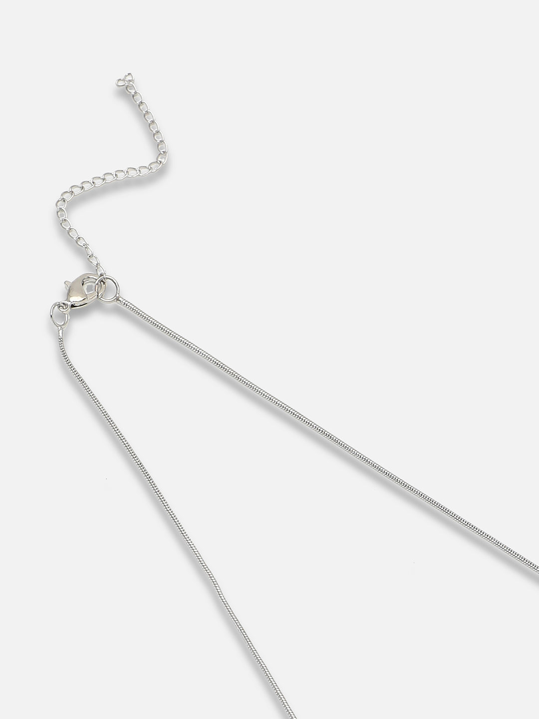 SILVER PLATED PARTY DESIGNER STONE NECKLACE AND EARRING SET FOR WOMEN