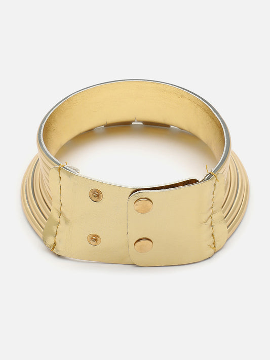 GOLD PLATED CHOKER NECKLACE WITH EARRINGS