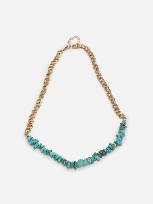 Gold Plated Designer Stone Necklace