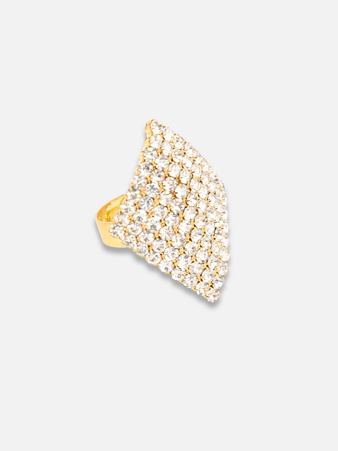 Gold Plated Party Designer Stone Ring For Women