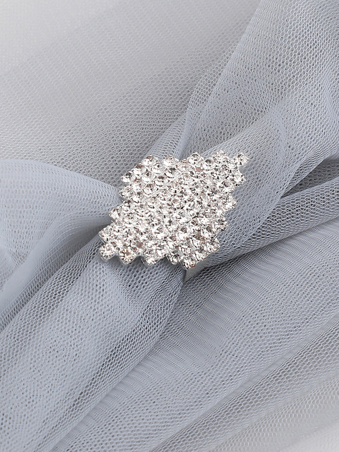 Silver Plated Party Designer Stone Ring For Women