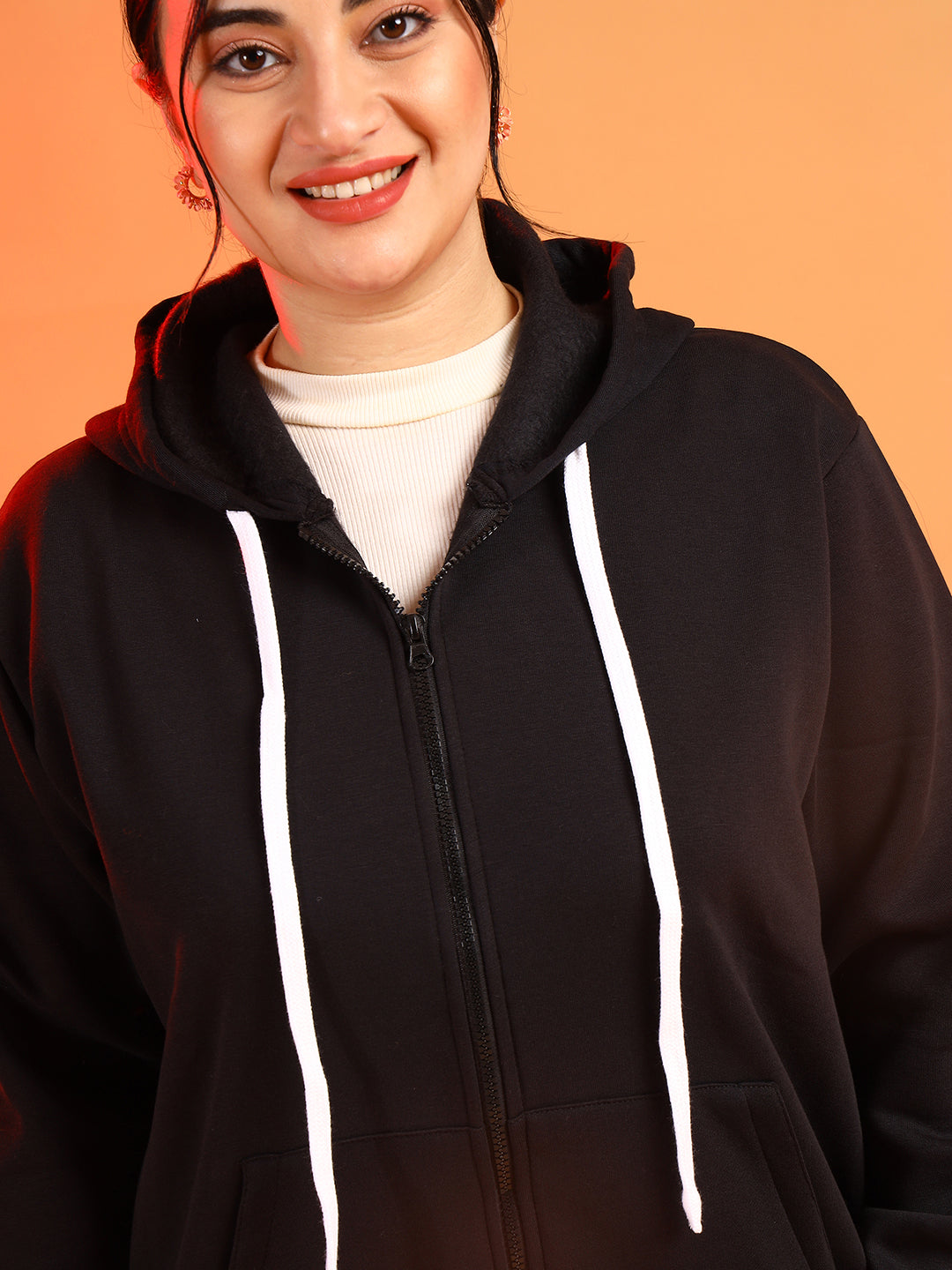 Solid Hooded Sweatshirt