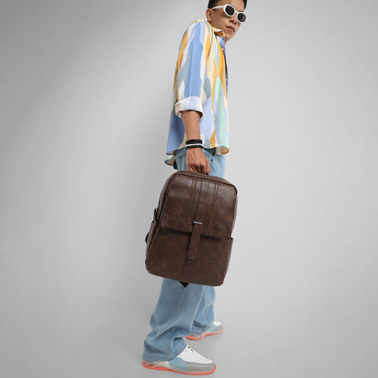 The Enigma Backpack - Coffee Brown