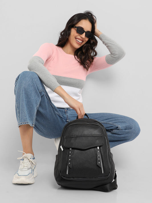 Flap Curve Backpack - Black