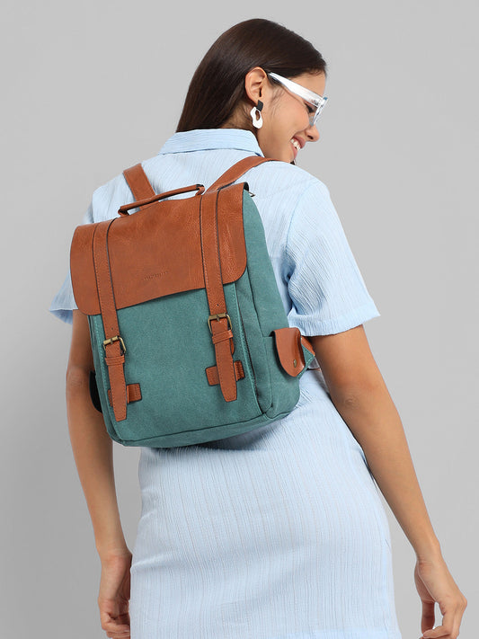 The Journey Backpack - Teal Green & Brown