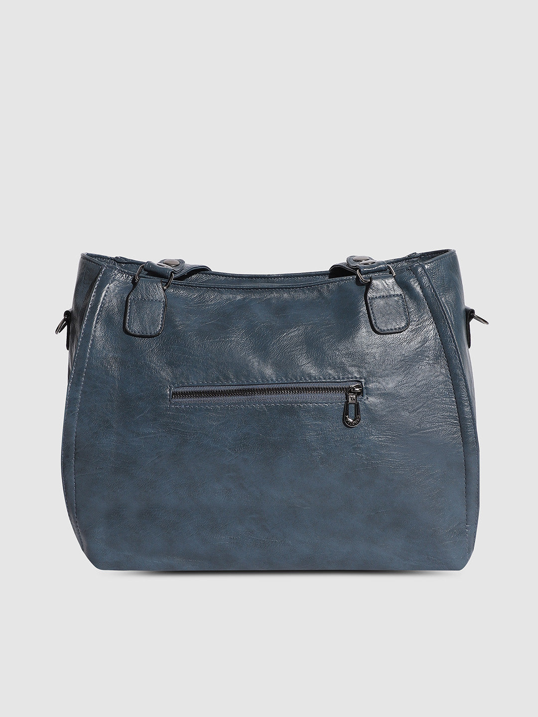 Block Stitch Handbag - Indigo Blue