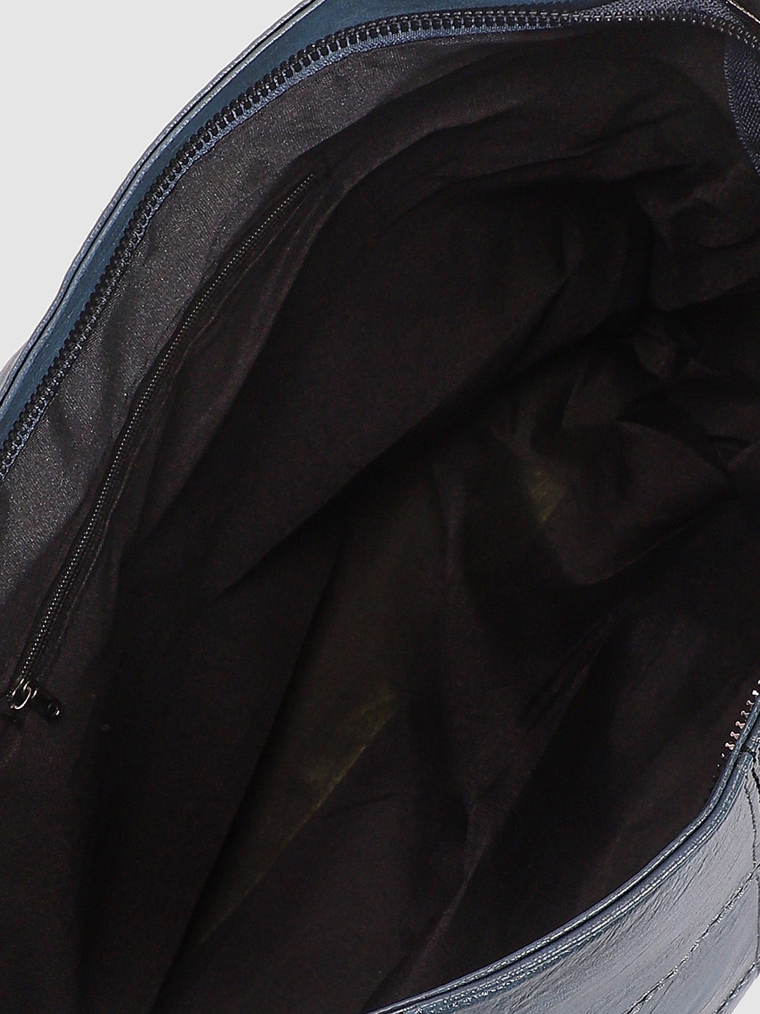 Block Stitch Handbag - Indigo Blue
