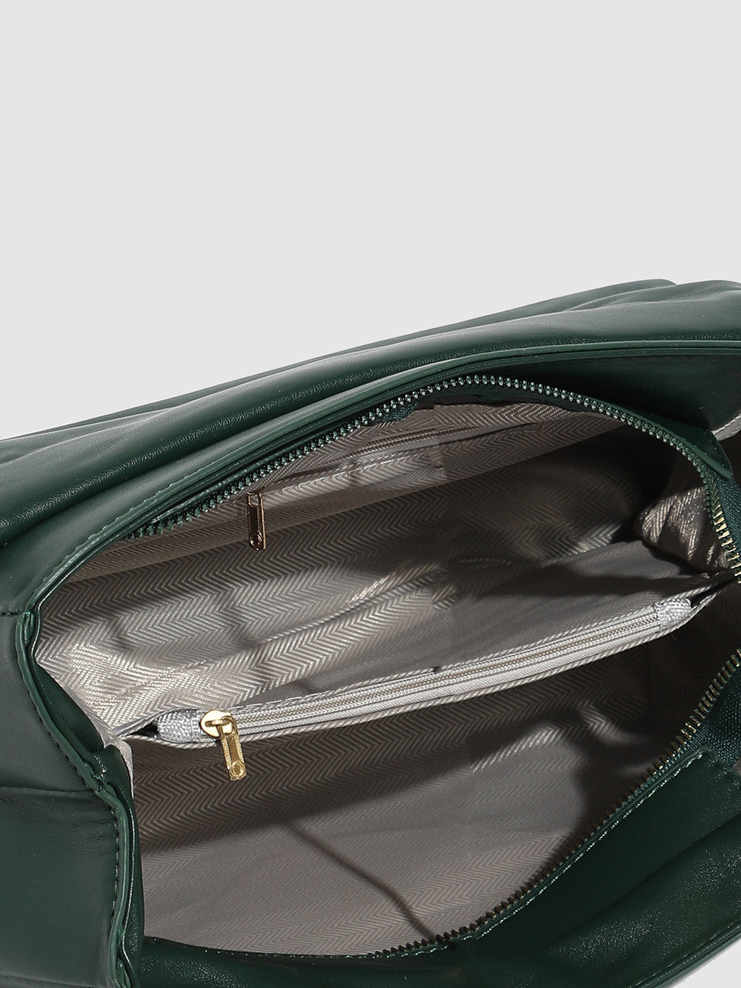 Quilted Chain Handbag - Forest Green