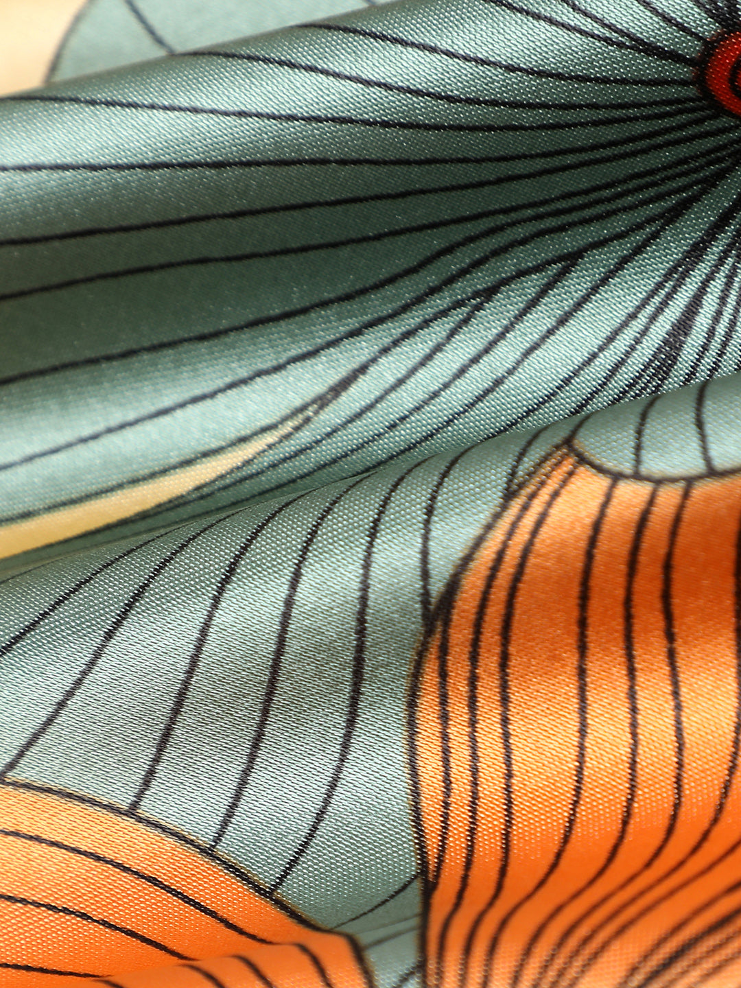 Women Printed Yellow And Brown Scarf