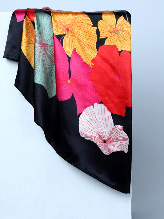 Printed Brown Green Head Scarf