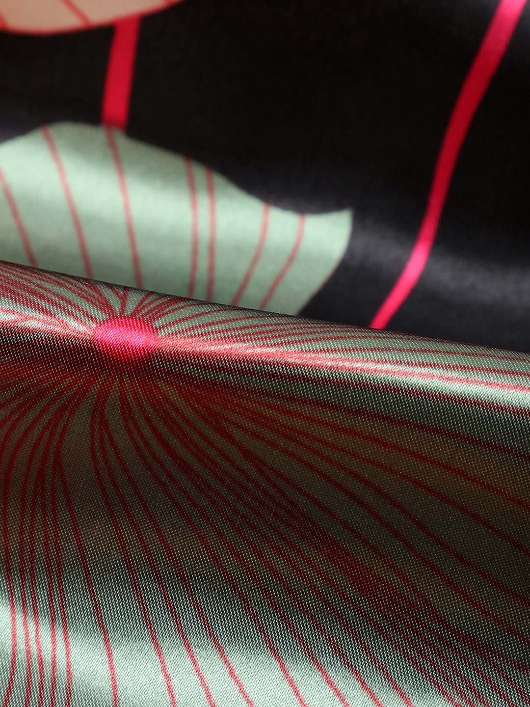 Women Printed Brown Green Head Scarf