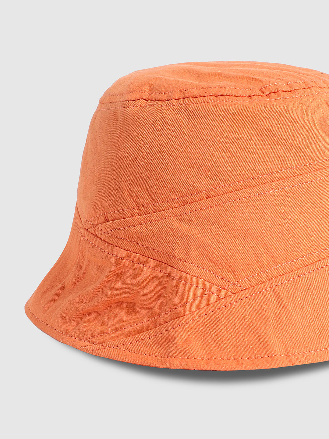 Self-Design Patched Bucket Hat - Orange