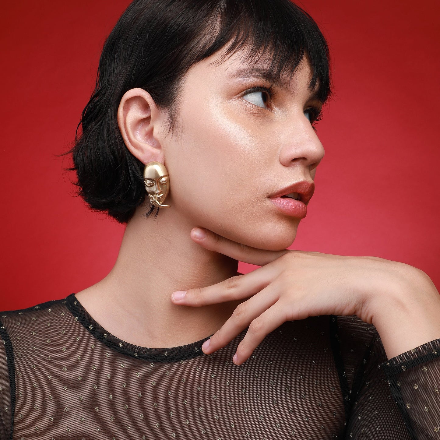 Gold-Plated Studs Earrings