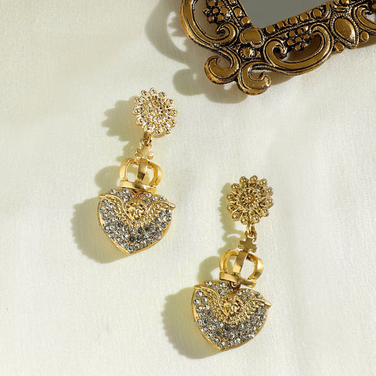 Gold-Plated Drop Earrings Earrings