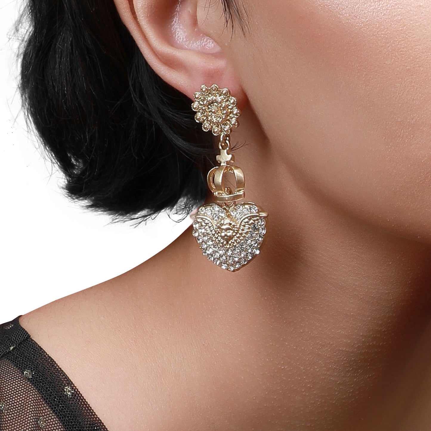 Gold-Plated Drop Earrings Earrings