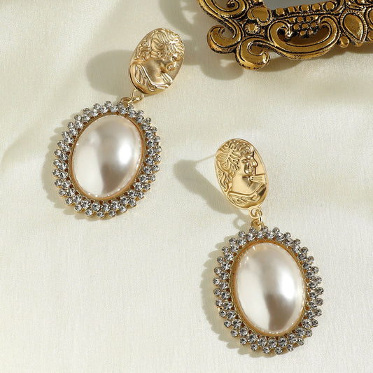 Gold-Plated Drop Earrings Earrings