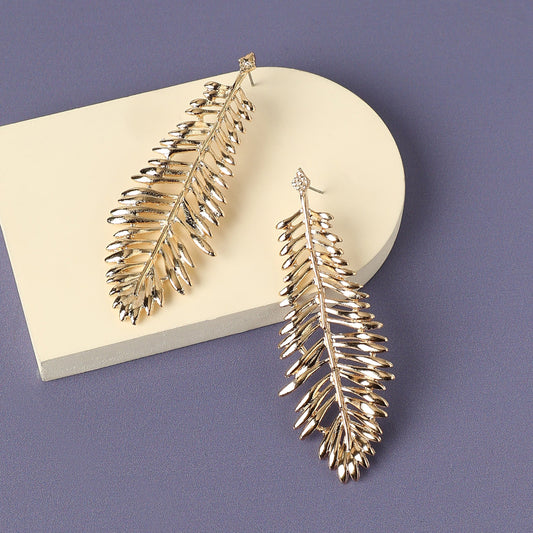 Gold-Plated Drop Earrings Earrings