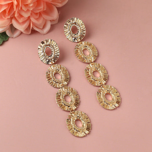 Gold-Plated Drop Earrings Earrings