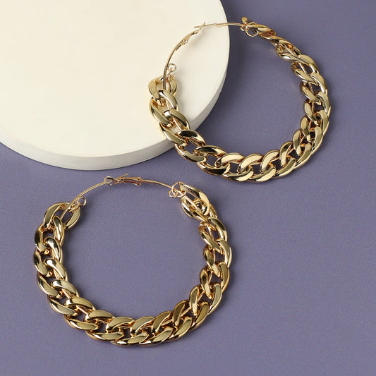 Gold-Plated Hoop Earrings Earrings