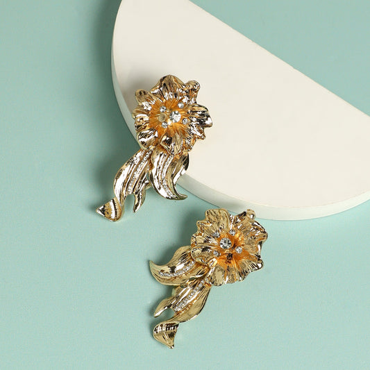 Gold-Plated Drop Earrings Earrings