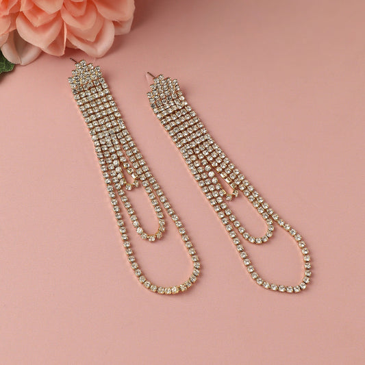 Gold-Plated Drop Earrings Earrings