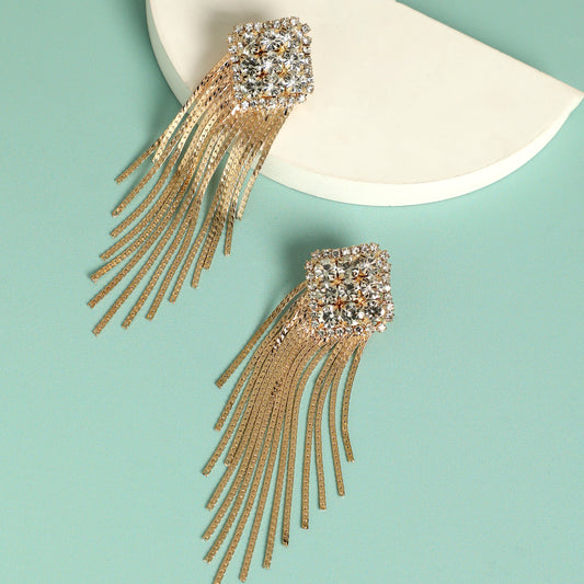 Gold-Plated Drop Earrings Earrings