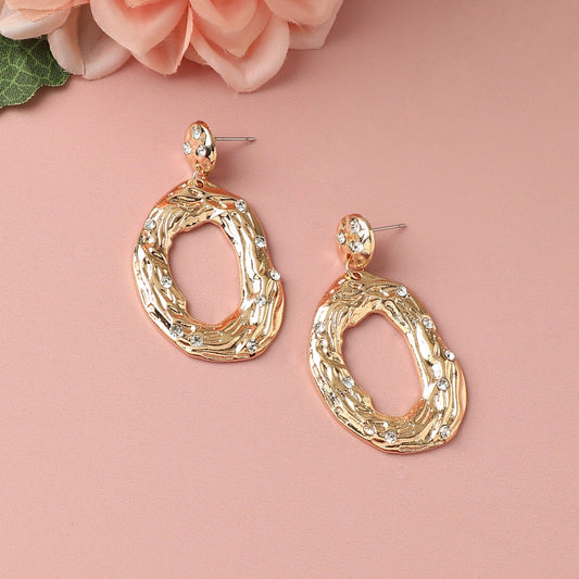 Gold-Plated Drop Earrings Earrings