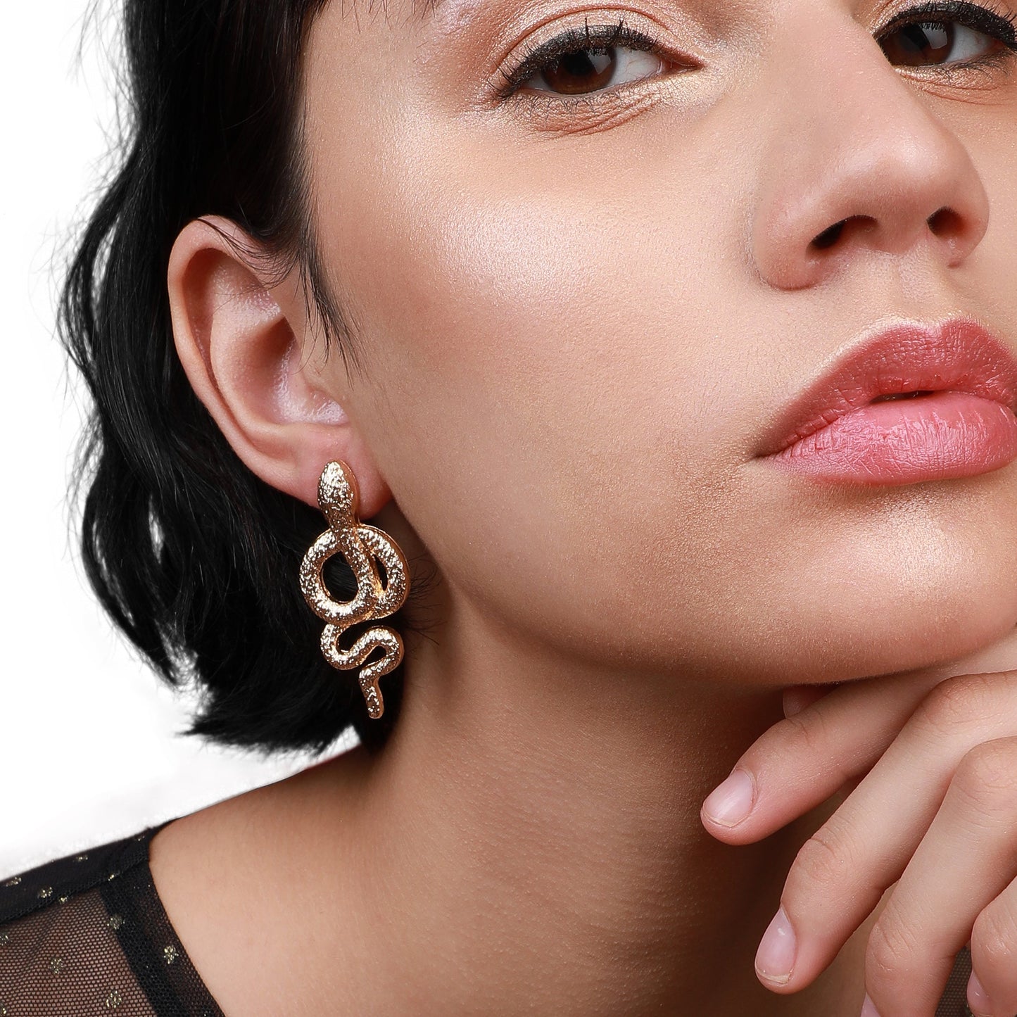 Gold-Plated Drop Earrings Earrings