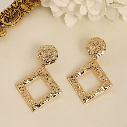 Gold-Plated Drop Earrings Earrings