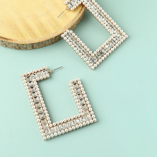 Silver-Plated Half Hoop Earrings Earrings