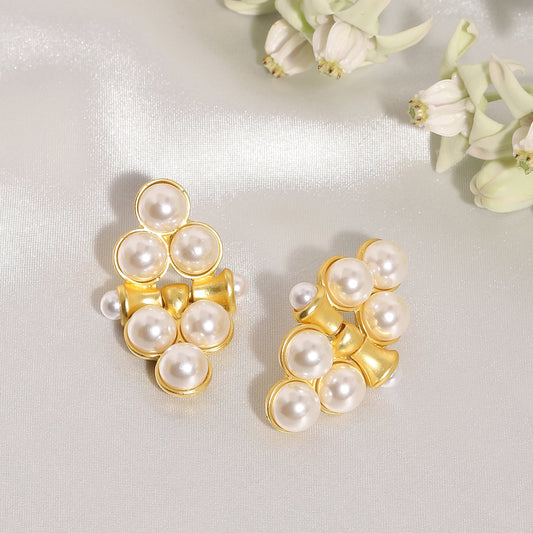 Gold-Plated Drop Earrings Earrings