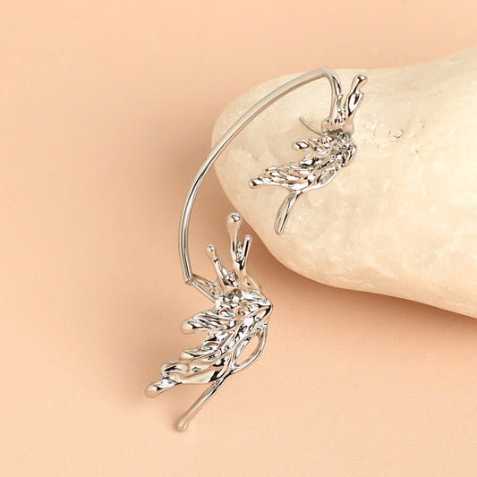 Silver-Plated Ear Cuff Earrings