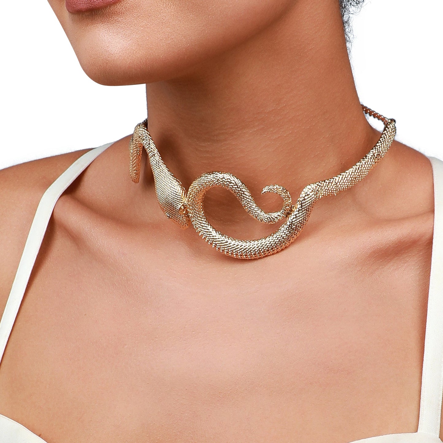 Gold-Plated Choker Necklace