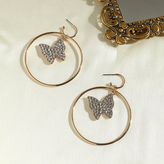 Gold-Plated Drop Earrings Earrings