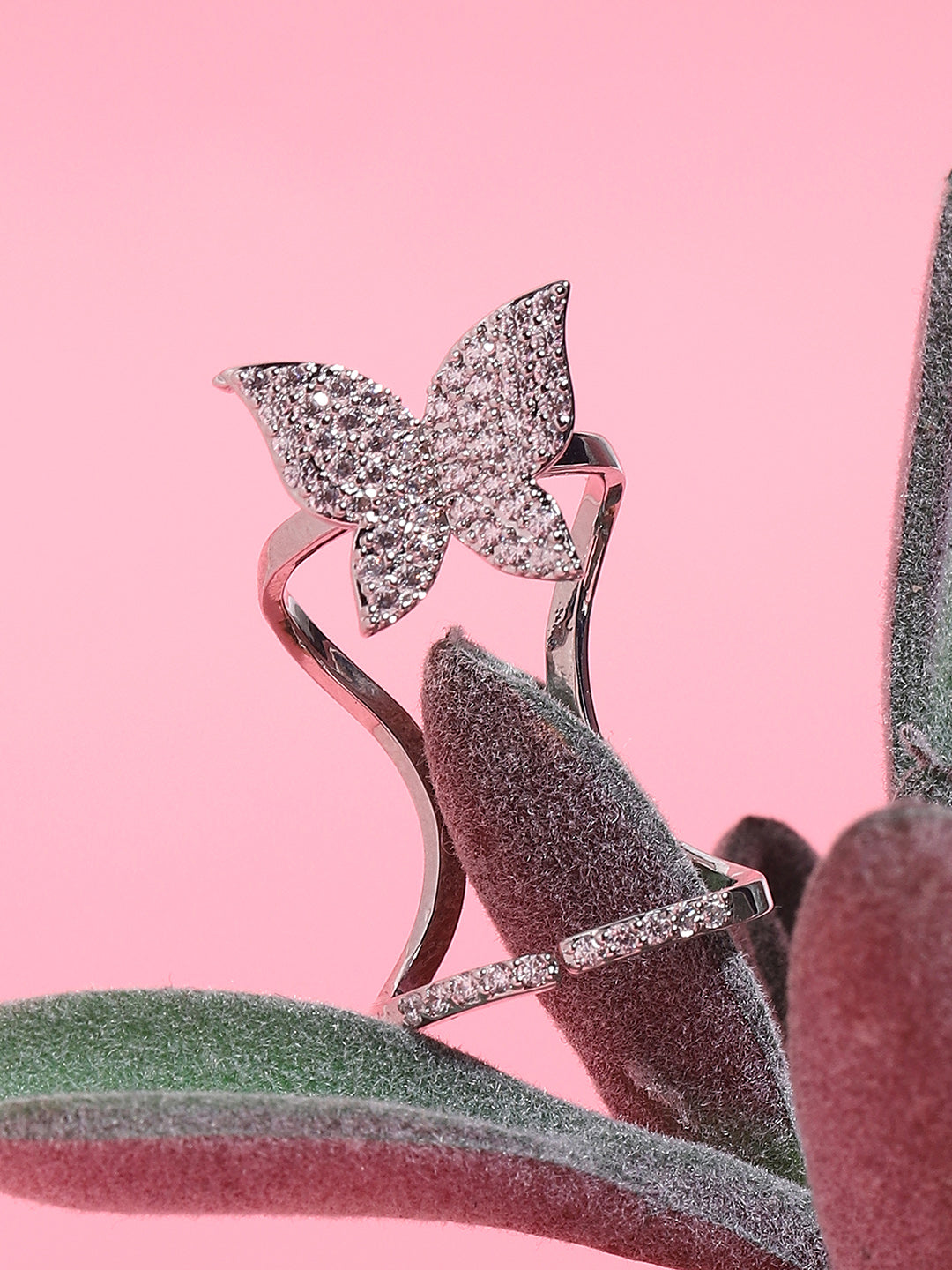Silver-Plated Nail Ring