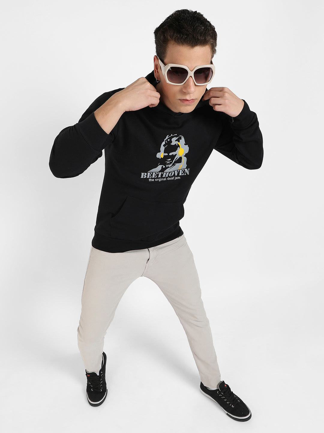 Beethovan Hoodie With Kangaroo Pocket
