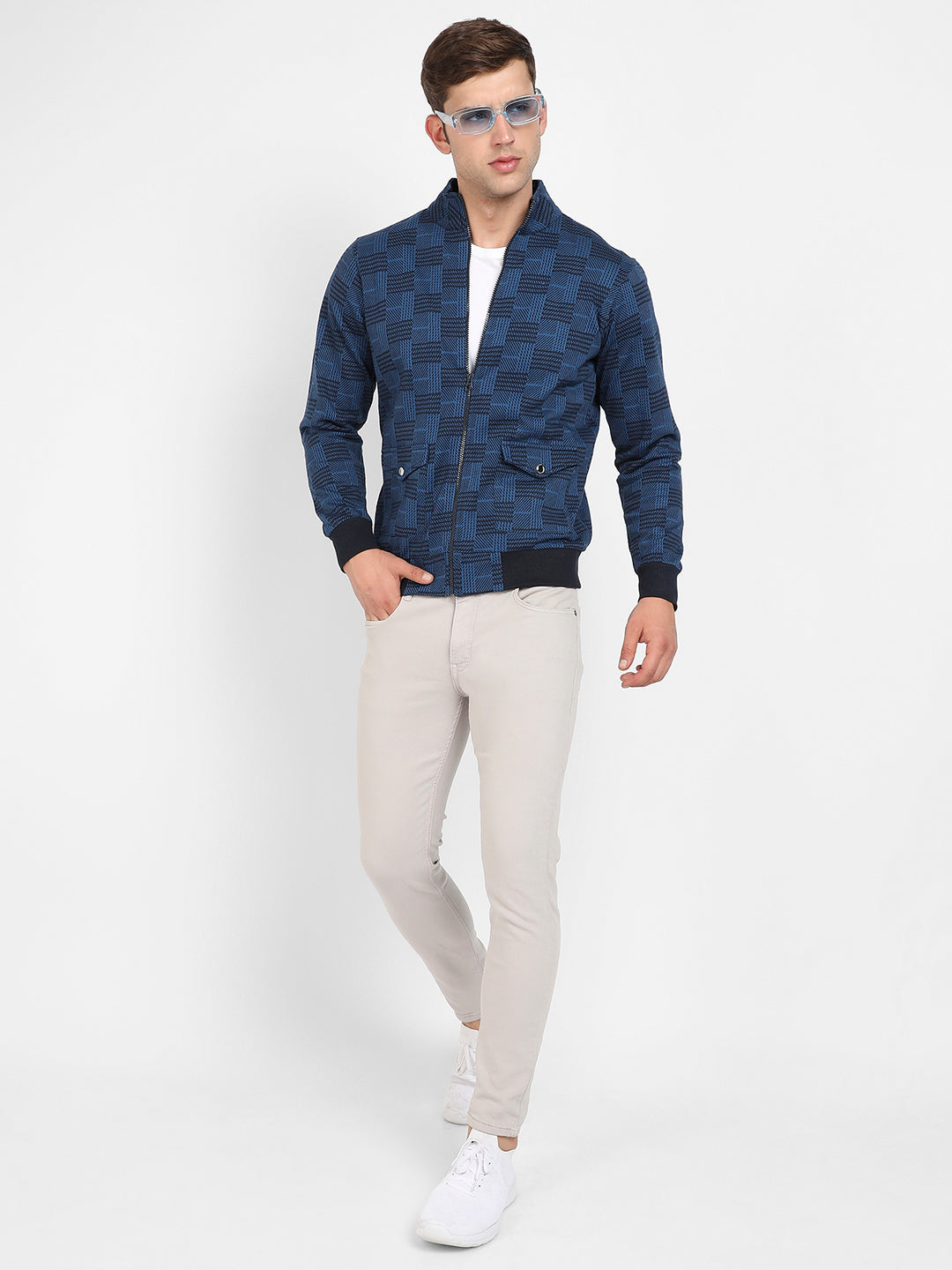 Textured Jacket With Flap Pocket