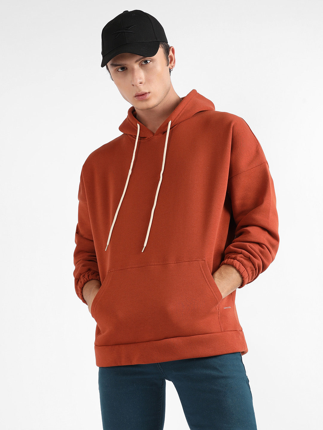 Oversized Pullover Sweatshirt With Kangaroo Pocket