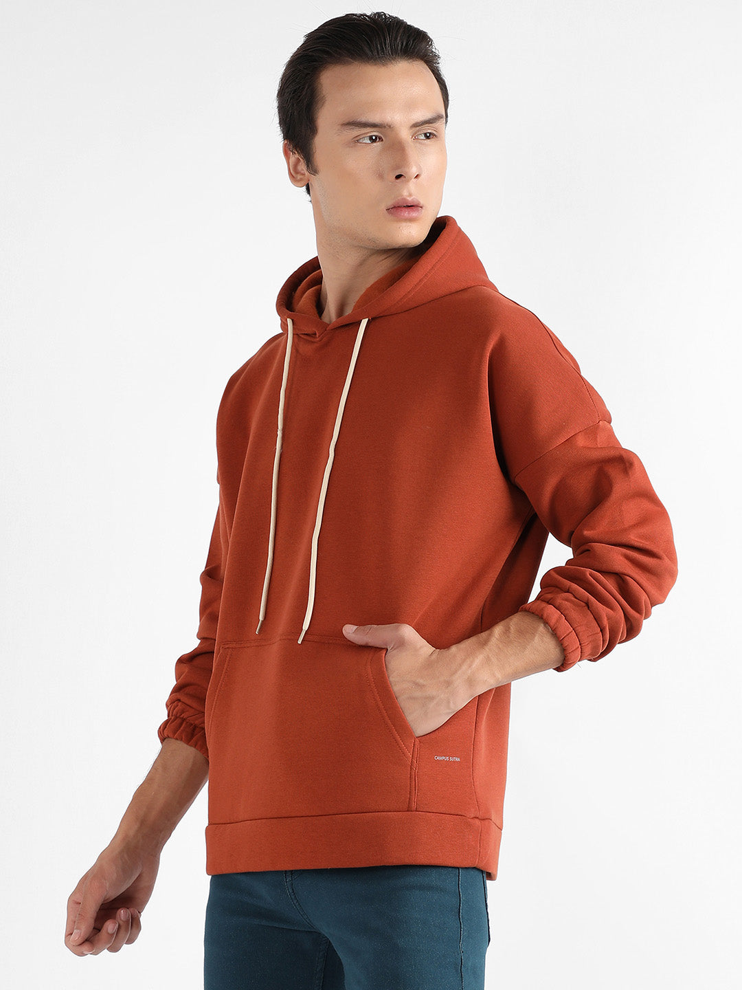 Oversized Pullover Sweatshirt With Kangaroo Pocket
