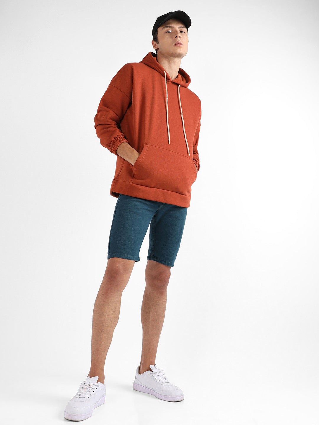 Oversized Pullover Sweatshirt With Kangaroo Pocket