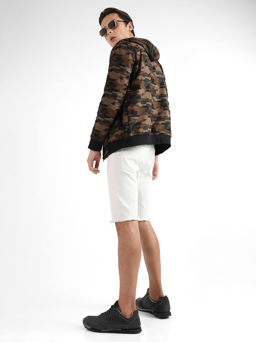 Camouflage Hoodie With Insert Pocket