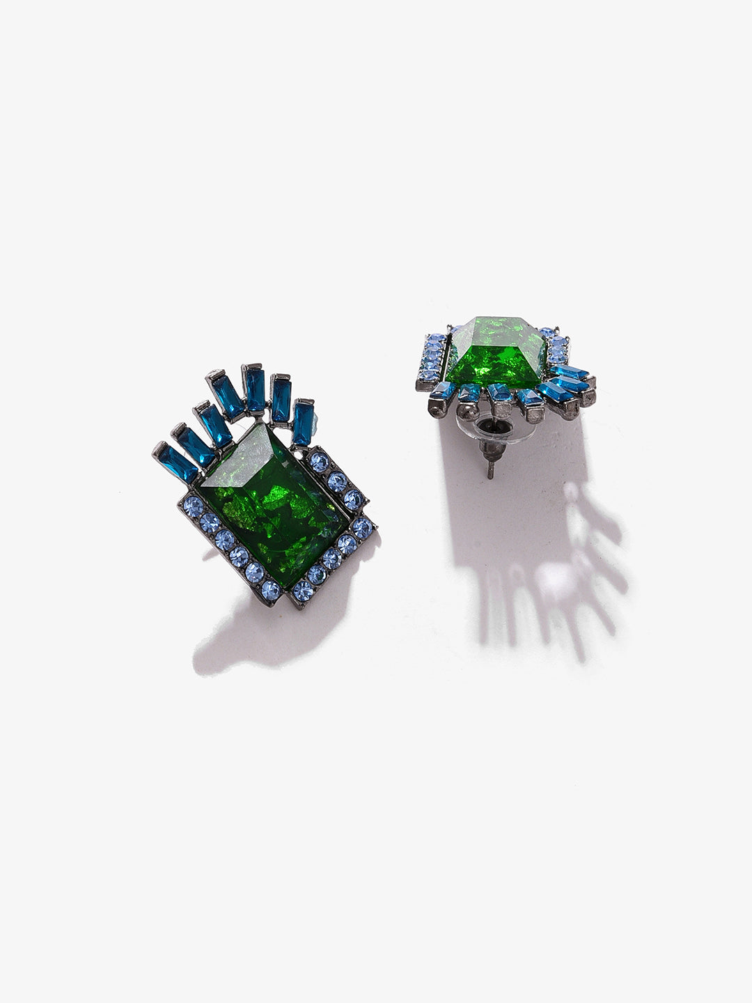 Silver Plated Designer Stone Stud