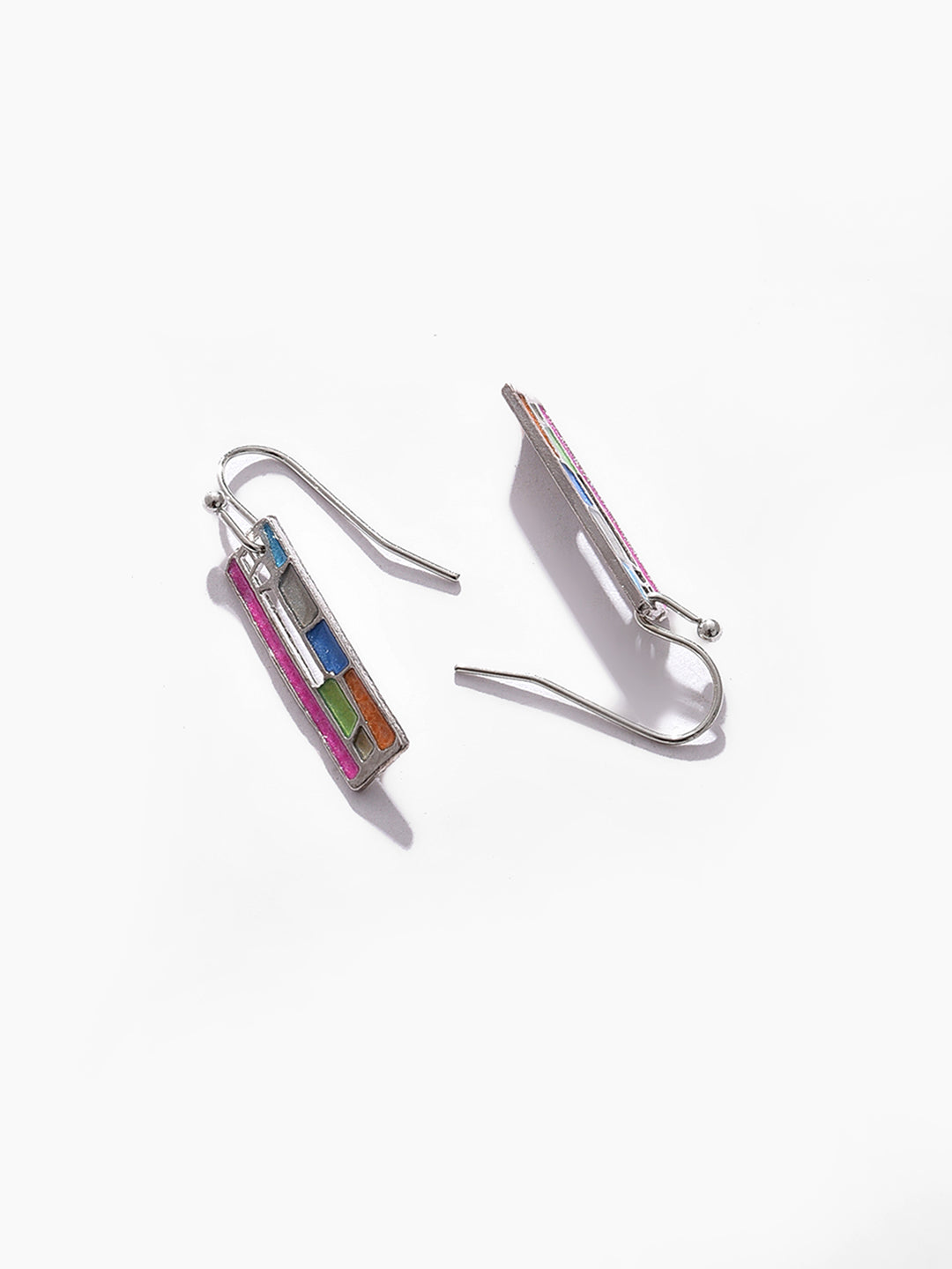 Silver Plated Designer Drop Earrings