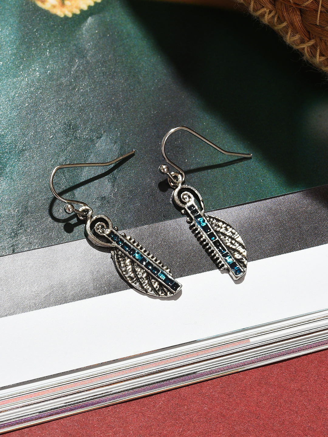 Silver Plated Designer Drop Earrings