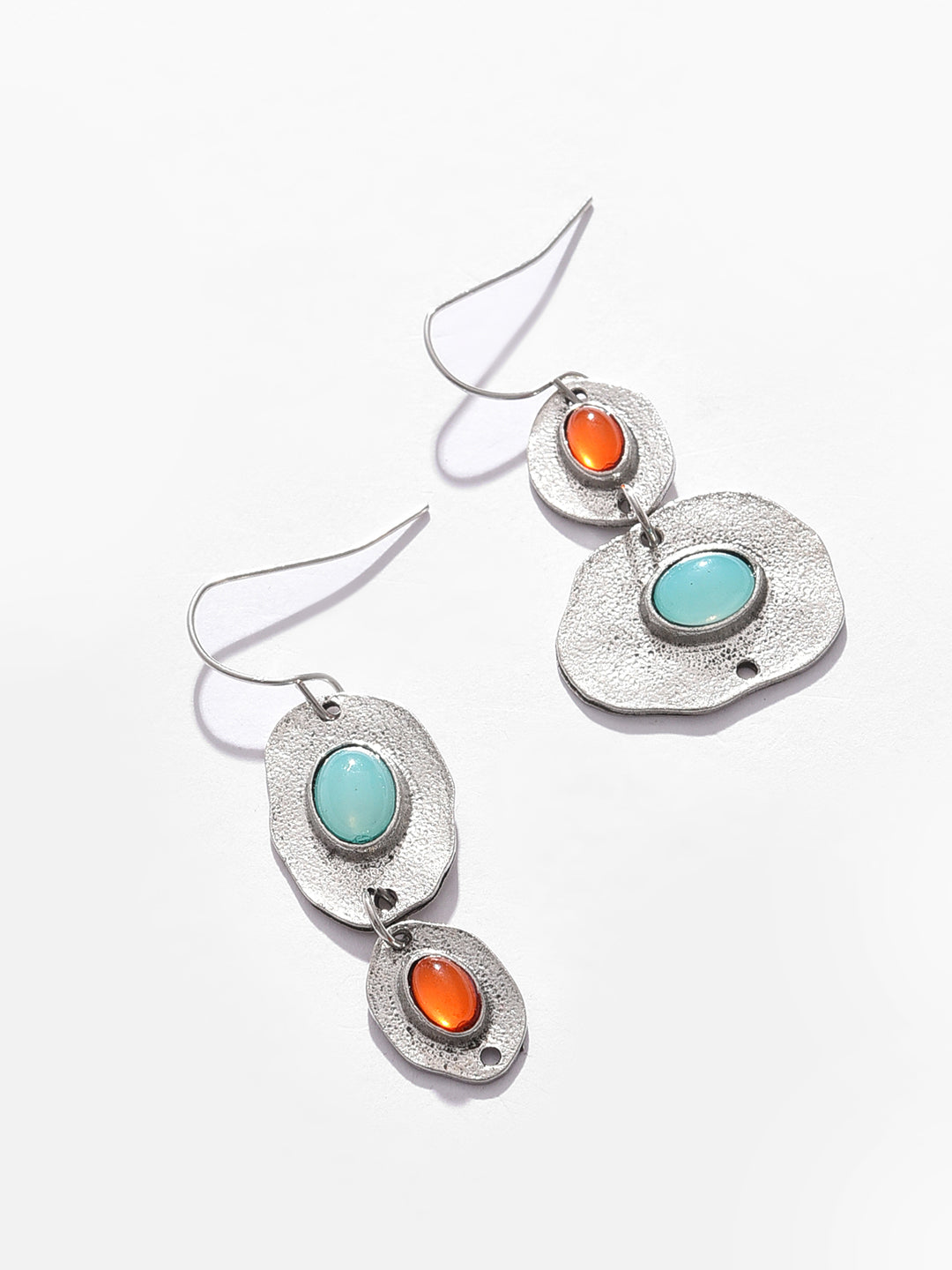 Gold Plated Designer Stone Drop Earrings