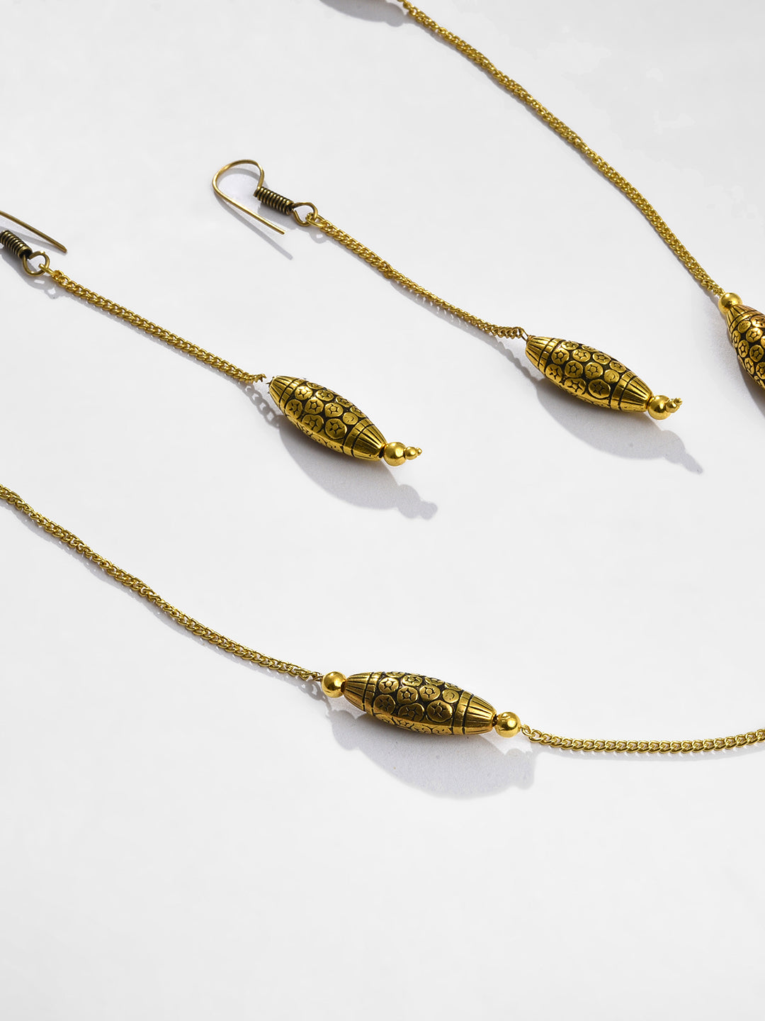 Gold Kundan Drop Earring